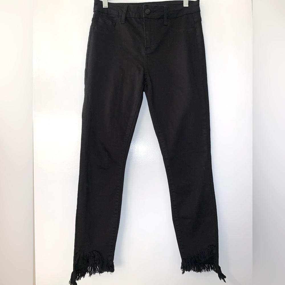 Cello Mid-Rise Ankle Frayed Jeans